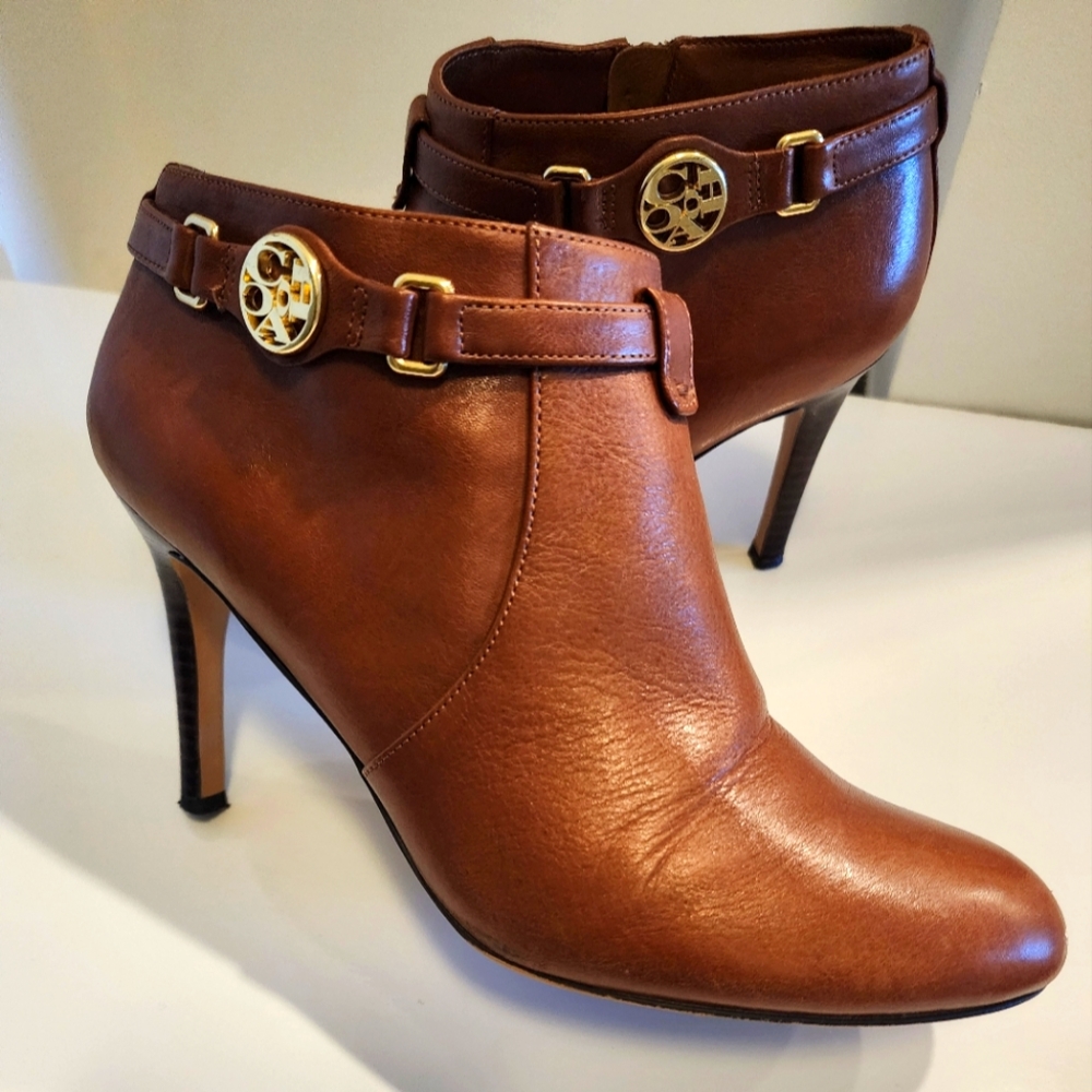 Coach Caramel Brown Booties (Boots)